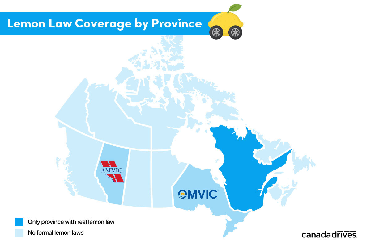 lemon Law By Province Map